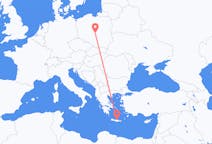 Vols de Łódź, Pologne à Héraklion, Grèce
