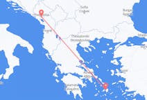 Vluchten van Podgorica, Montenegro naar Naxos, Griekenland