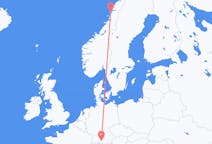ノルウェーのサンドネスジョーエンよりから、ドイツのメミンゲンまでのフライト