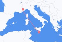 Flyrejser fra Malta, Malta til Nice, Frankrig