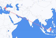 Flyrejser fra Balikpapan, Indonesien til Izmir, Tyrkiet