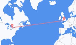 出发地 加拿大滑鐵盧前往英格兰的南安普敦的航班