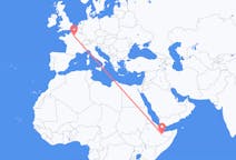Flyrejser fra Hargeysa, Somalia til Paris, Frankrig