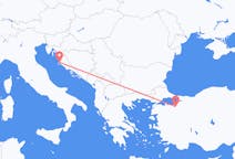 Flights from Bursa, Turkey to Zadar, Croatia