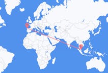 Flyg från Kuantan, Malaysia till La Coruña, Spanien