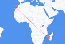 Flyg från Toliara, Madagaskar till Lanzarote, Spanien