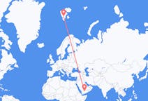 Flyg från Sharurah, Saudiarabien till Svalbard, Svalbard och Jan Mayen
