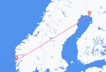 出发地 芬兰出发地 凯米目的地 挪威卑爾根的航班