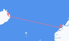 Flyreiser fra Kristiansund, Norge til Egilsstaðir, Island