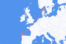 Flyg från A Coruña, Spanien till Ålborg, Danmark