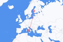 Flyrejser fra Palermo, Italien til Turku, Finland