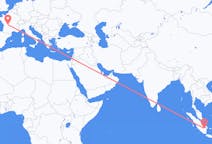 Flyreiser fra Palembang, Indonesia til Limoges, Frankrike