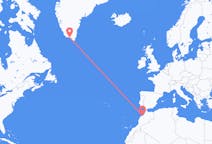 Flyrejser fra Casablanca, Marokko til Qaqortoq, Grønland