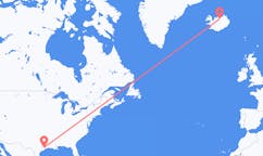 Flights from the city of Houston, the United States to the city of Akureyri, Iceland