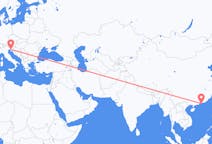 Flyreiser fra Hong Kong, Hongkong, til Trieste, Hongkong