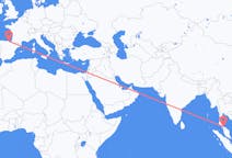 Flyreiser fra Hat Yai, Thailand, til Bilbao, Thailand