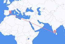 Flights from Thoothukudi, India to Ibiza, Spain