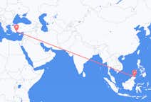 Flyreiser fra Sandakan, Malaysia til Antalya, Tyrkia