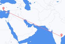Loty z Widźajawada, Indie do Antalyi, Turcja