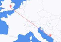 Vols depuis la ville de Dubrovnik vers la ville de Londres