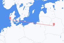 Vluchten van Esbjerg naar Minsk