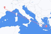 Flights from Rodez, France to Santorini, Greece