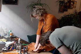 Atelier de sac fourre-tout en cuir véritable à Leiden