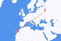 Vluchten van Las Palmas (ort i Mexiko, Veracruz, Tihuatlán), Spanje naar Moskou, Rusland