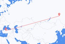 Flights from Neryungri, Russia to Ankara, Turkey