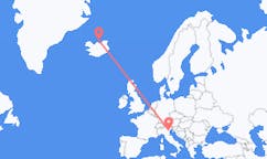 アイスランドのグリムジーから、イタリアのヴェネツィアまでのフライト