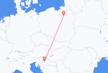 Flyg från Szczytno, Polen till Zagreb, Kroatien