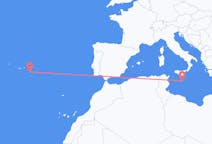 Flights from Valletta in Malta to Ponta Delgada in Portugal