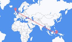 Vluchten van Ambon, Maluku, Indonesië naar Inverness, Schotland