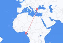 Flyrejser fra São Tomé til Mytilini