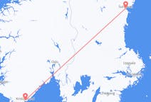 Vols depuis la ville de Kristiansand vers la ville de Sundsvall