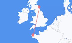 Flights from Quimper, France to Newcastle upon Tyne, the United Kingdom