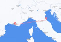 Flyrejser fra Marseille, Frankrig til Rimini, Italien