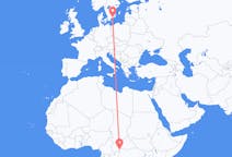 来自中非共和国出发地 班基目的地 瑞典Karlskrona的航班