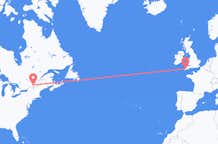 Flyreiser fra Montreal, Canada til Newquay, England