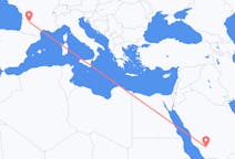 Flyreiser fra Bisha, Saudi-Arabia til Bergerac, Frankrike