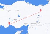 터키 안탈리아에서 출발해 터키 에르진칸에게(으)로 가는 항공편