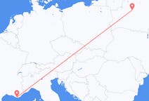Vols depuis la ville de Minsk vers la ville de Toulon