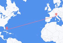 Flights from Nassau, the Bahamas to Parma, Italy