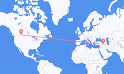 Flyreiser fra Medicine Hat, Canada til Sirnak, Tyrkia