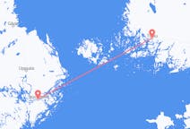 Flyg från Stockholm, Sverige till Åbo, Finland
