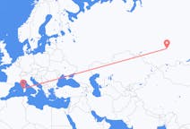Flights from Krasnoyarsk, Russia to Alghero, Italy