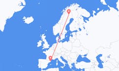 Voli da Gallivare, Svezia a Gerona, Spagna