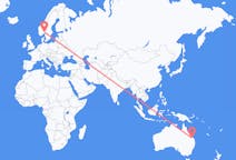 Flyrejser fra Biloela, Australien til Oslo, Norge