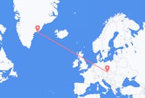 Vluchten van Brno, Tsjechië naar Kulusuk, Groenland