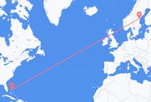 Flyrejser fra Marsh Harbour, Bahamas til Sundsvall, Sverige